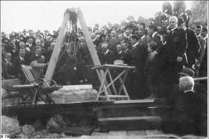 Stone laying ceremony 1915 04 05