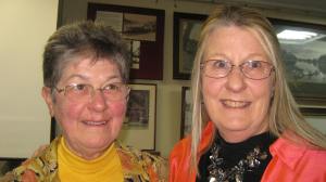 M&DGS president L Grant with Helen Stagg