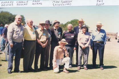 Murray Brooks, Charlie Adams, Max Pearson and Pat Reed. Other men not known.